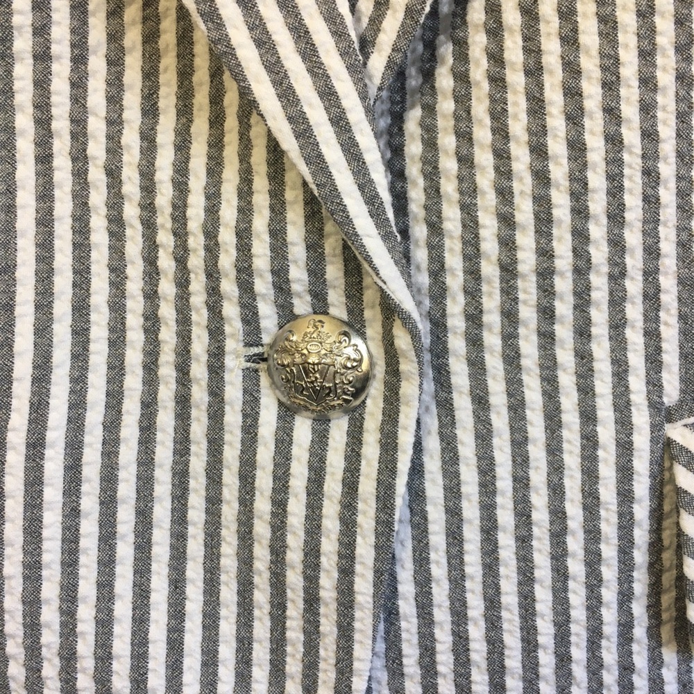 Veronica Beard Striped Seersucker Blazer - Picture 7 of 14